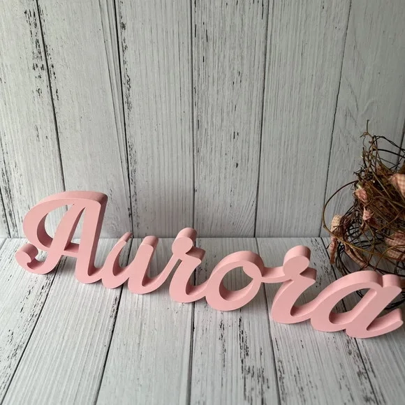 Nomes de mdf Linha Cursiva- Decoração Bebê