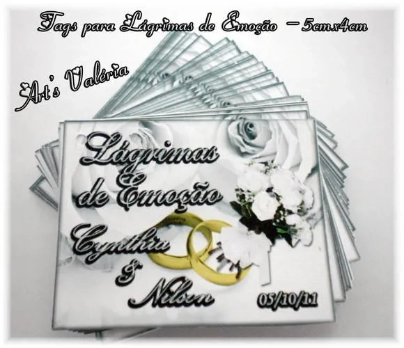 Lenços Lágrimas de Emoção no Organza