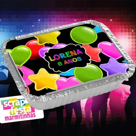 Marmitinha Personalizada Festa Balada Neon