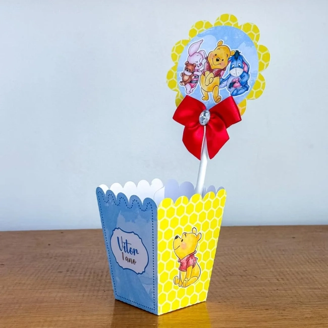 PEGUE E MONTE - Centro de Mesa URSINHO POOH - Decoração de Festa | Lembrancinhas | Aniversário | Personalizados