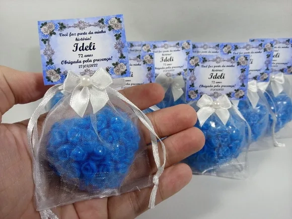 Lembrancinha de Aniversário: Sabonete Coração Floral