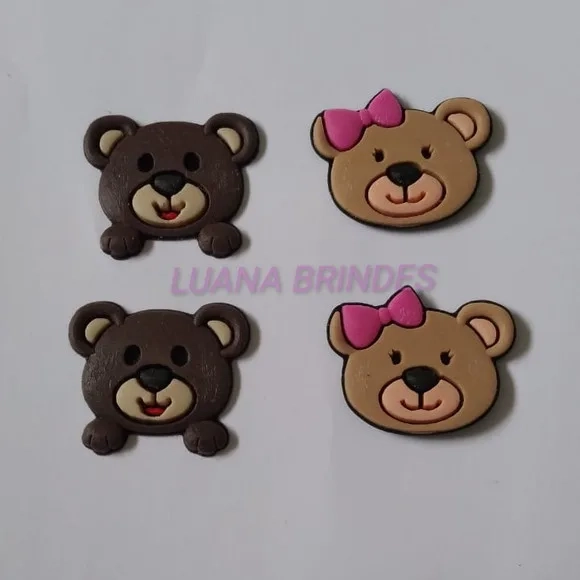 Aplique de Ursa e Urso emborrachado - pct com 10 unidades