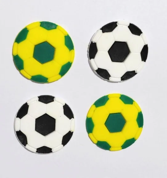 Aplique Bola de Futebool 3,5cm Pacote com 6 Unidades