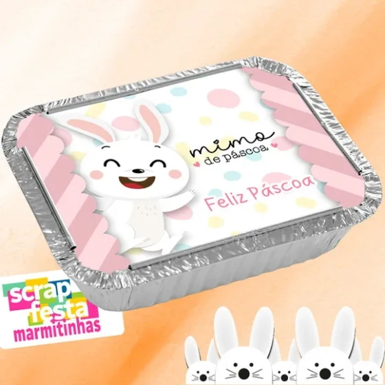 Marmitinha Personalizada Festa Páscoa Cute