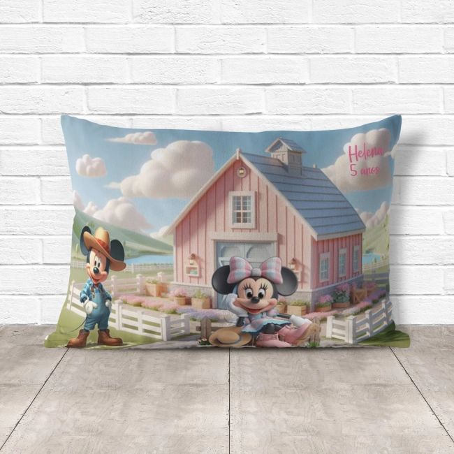 Almofada Personalizada lembrancinhas Minnie Fazendeira