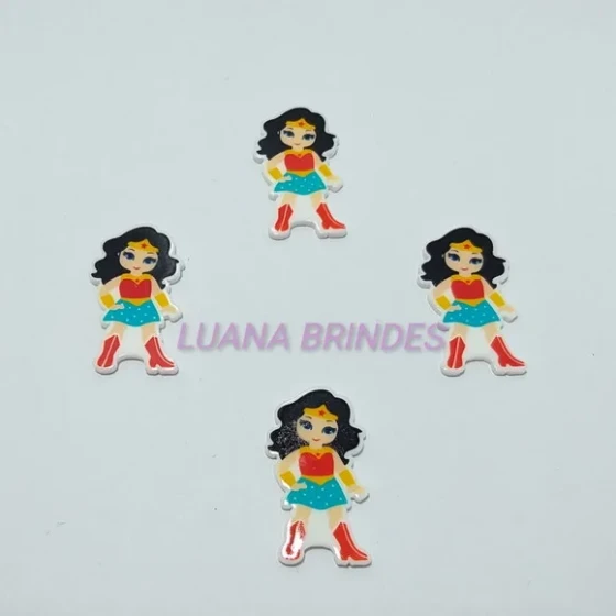 Aplique Mulher Maravilha - Pct com 6 Unidades