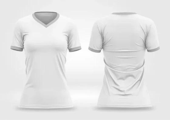 Mokunp Camisa Gola V Feminina Coreldraw -yellow