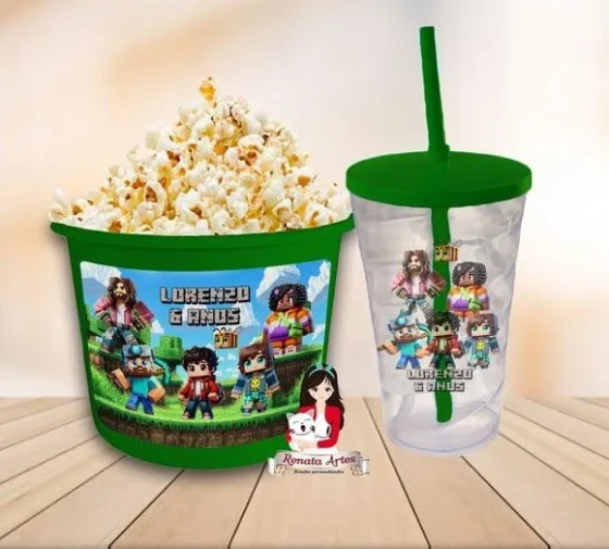 Kit Cinema Personalizado Minecraft Filme
