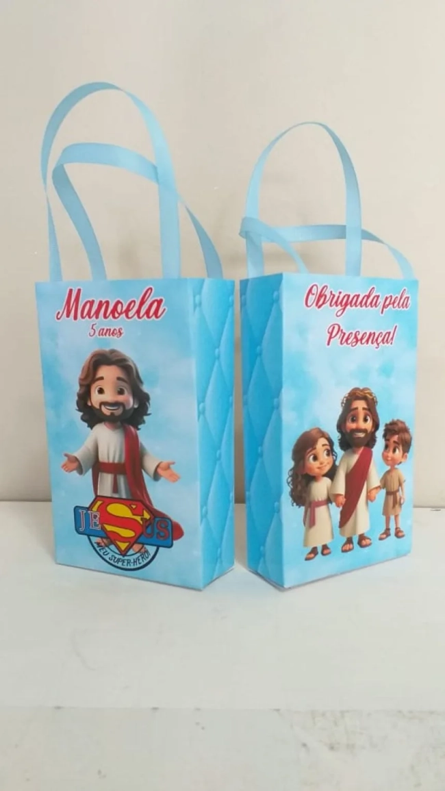 Sacolinhas Personalizadas Super Jesus para Lembrancinhas
