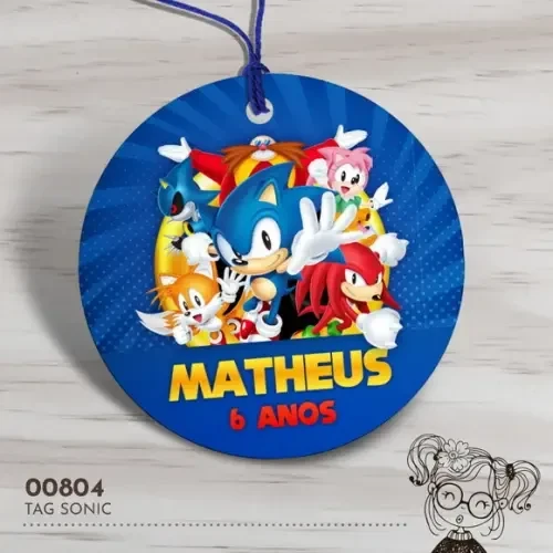 Tag Redonda Sonic - 00804