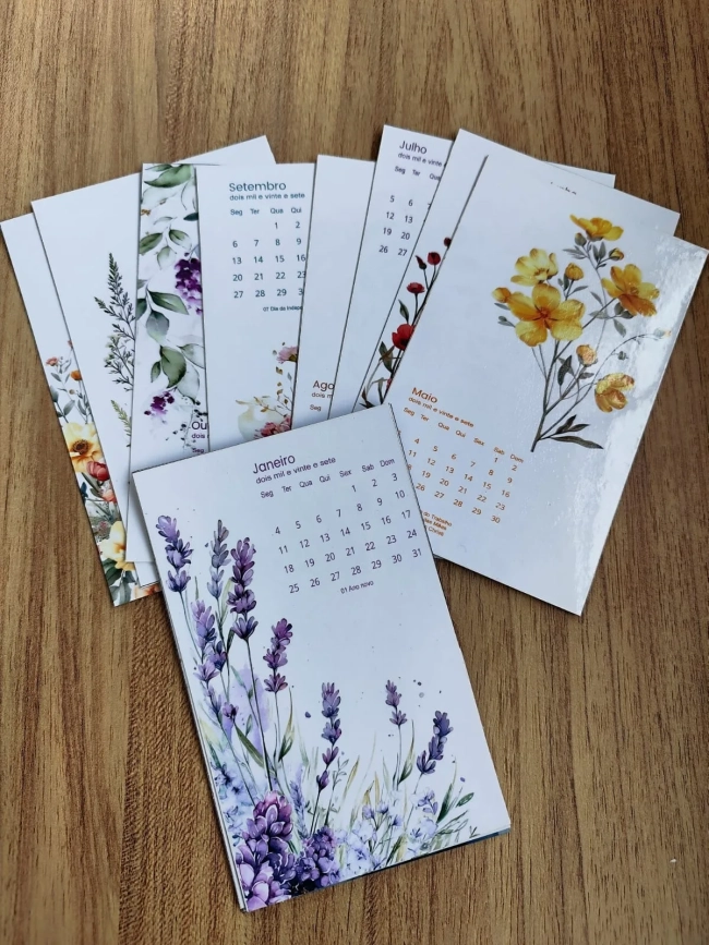 Coleção Flores - Calendários magnéticos 2027
