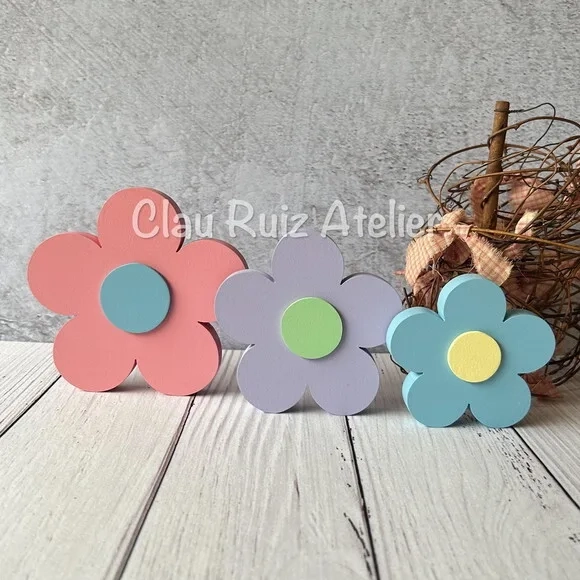 Jardim Trio de Flores Decoração Bebê