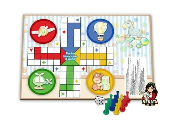 Jogo de Ludo Personalizado Brinquedos Vintage