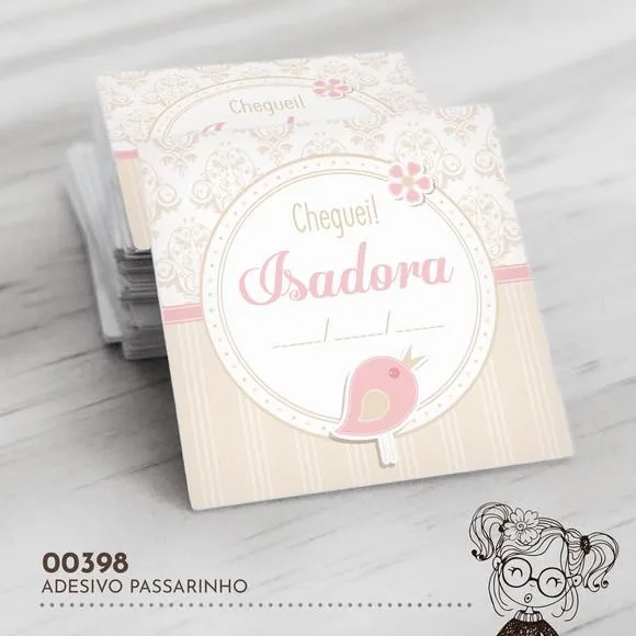 Adesivo Quadrado Passarinho - 00398