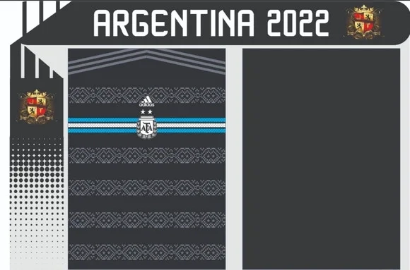 Vetor Da Camisa Da Argentina 2022