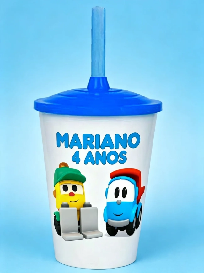 Copo Twister Personalizado Léo o Caminhão