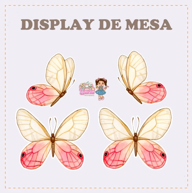 Kit Festa Só Um Bolinho BORBOLETAS - Decoração de Festa