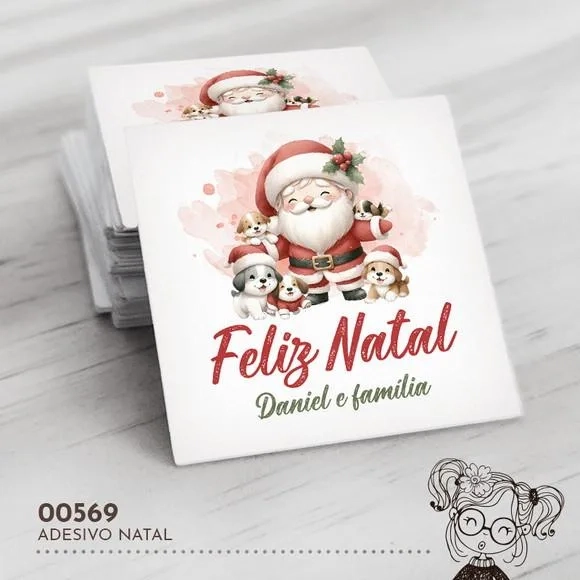 Adesivo Quadrado Natal - 00569