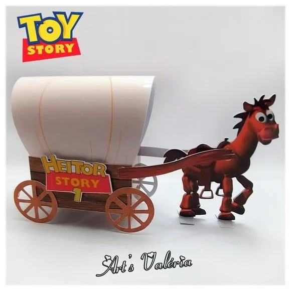 Carroça com Cavalo Bala no Alvo do Toy Story
