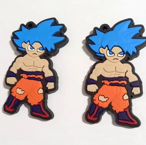 Pingente Dragon Ball Goku Emborrachado Pacote com 4 Unidades
