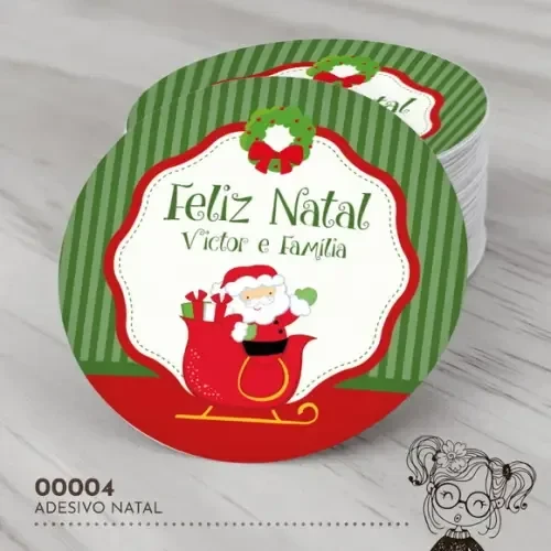 Adesivo Redondo Natal - 00004