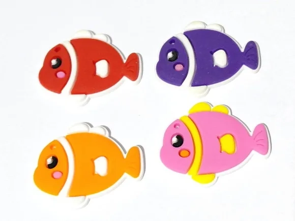 Aplique Peixinhos Coloridos Emborrachados Pacote C/8 Unidade