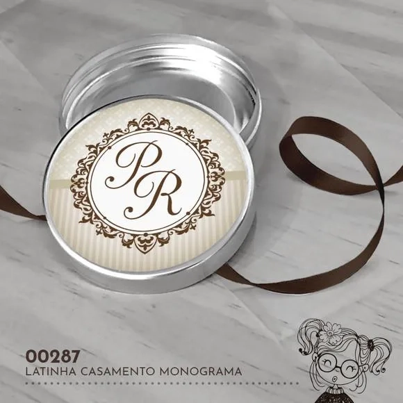 Latinha Adesivada Monograma - 00287