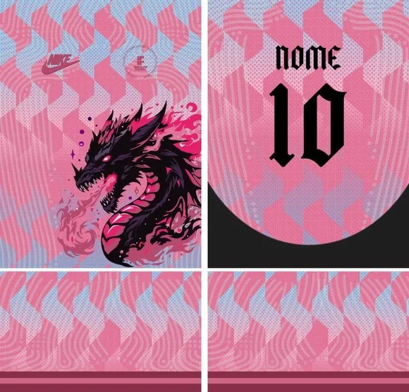 Arte Vetor Camisa Interclasse Dragão Mod-808