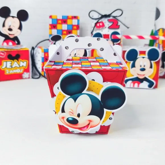 Caixa Sushi com Alça - Mickey Quadriculado