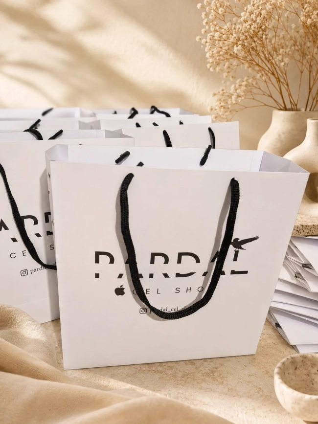 Sacolas de Papel - Personalizada - Alça de Nylon