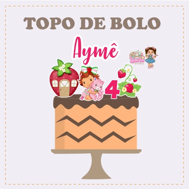 Kit Festa Só Um Bolinho MORANGUINHO BABY - Decoração de Festa