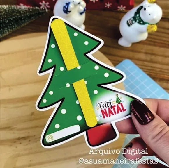Card com Mini Lixa Natal