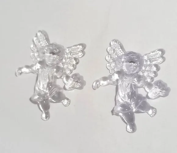 Anjinho de Acrílico Injetado Transparente - 6 Unidades