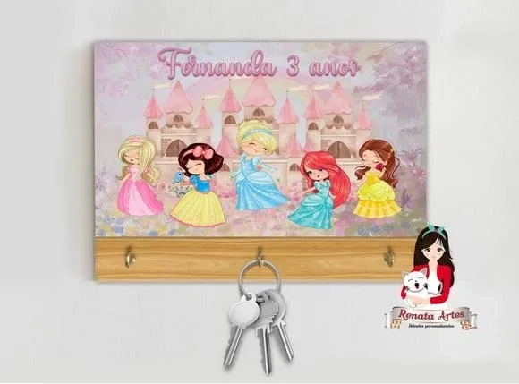 Porta Chaves Princesas Baby