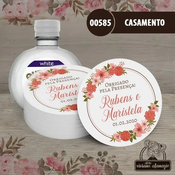 Adesivo Água Ouro Fino Casamento - 00585