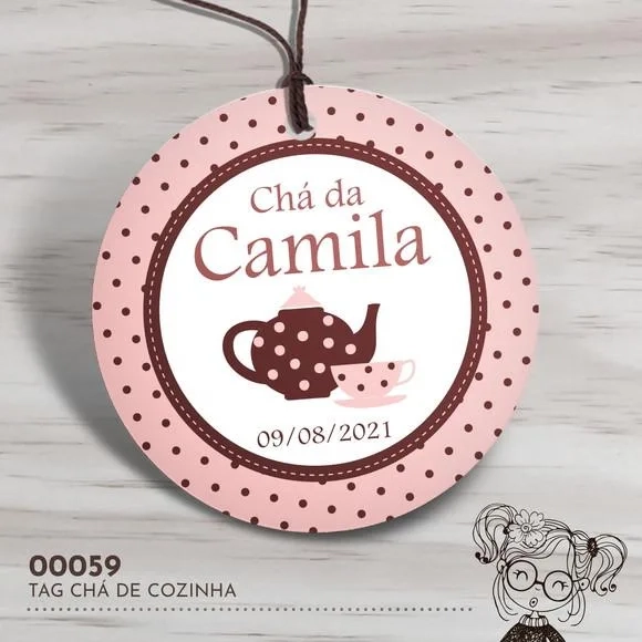 Tag Redonda Chá de Cozinha - 00059
