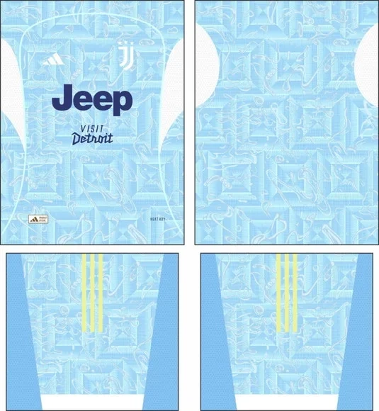 Arte Vetor Camisa Juventus Visita 2025-2026