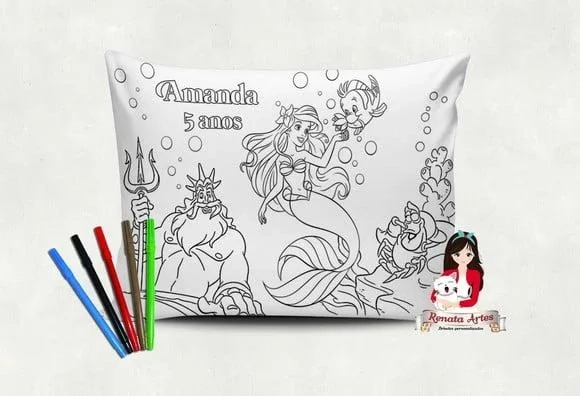 Almofada Pinte e Lave Ariel