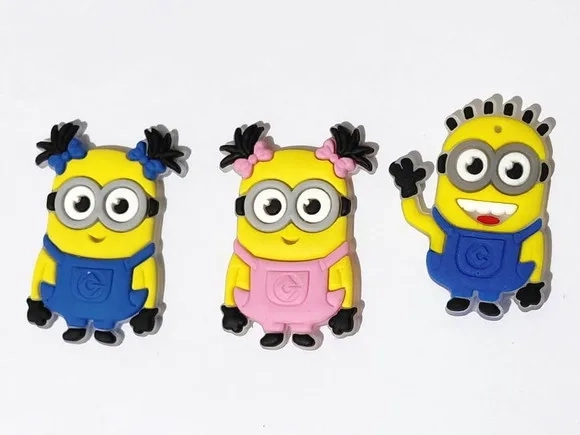 Aplique Minions Emborrachado Pacote com 6 Unidades