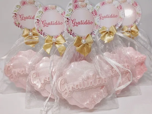 Lembrancinha de Agradecimento: Sabonete Coração Gratidão
