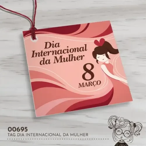 Tag Quadrada Dia Internacional da Mulher - 00695