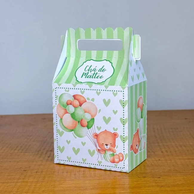 PEGUE E MONTE - Kit Festa URSINHO VERDE - Decoração de Festa | Lembrancinhas | Aniversário | Personalizados