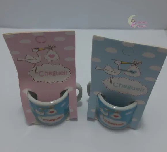 Lembrancinha Mini Xícara cheguei - Pct C/2 Unid