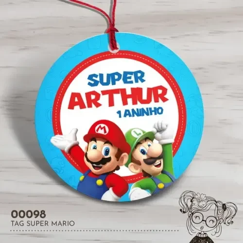 Tag Redonda Super Mario Bros - 00098