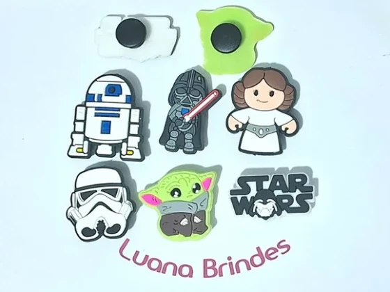 Pins de Crocs Star Wars Emborrachado Pacote com 6 Unidades