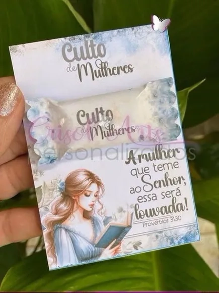 Card com Bala Dia da Mulher