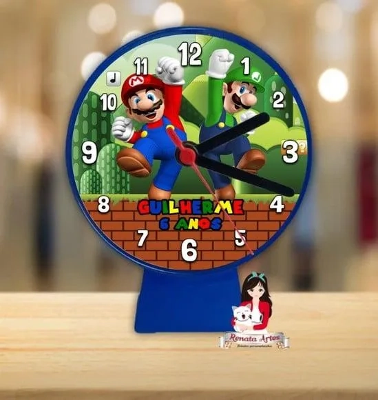 Relógio de Mesa Super Mario Bross