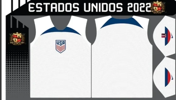 Vetor Da Camisa Estados Unidos 2022