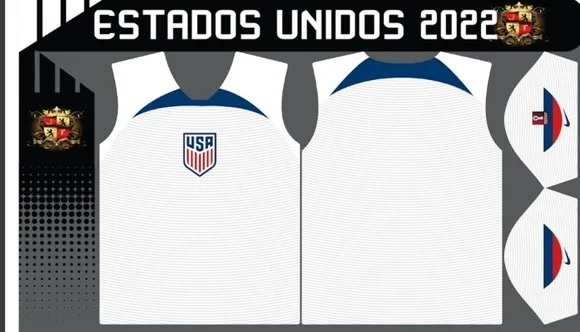Vetor Da Camisa Estados Unidos 2022