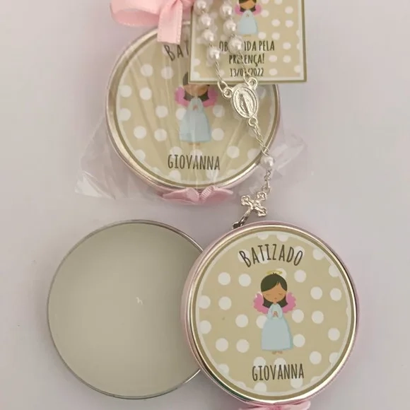 Lembrancinha Batizado Vela aromática anjinha